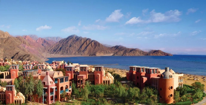 Sharm El Sheikh resort and Red Sea in South Sinai
